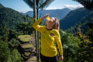 Hermosa vista a de la ciudad perdida en la sierra nevada de santa marta un lugar lleno de cultura, historia y tradición ancestral.