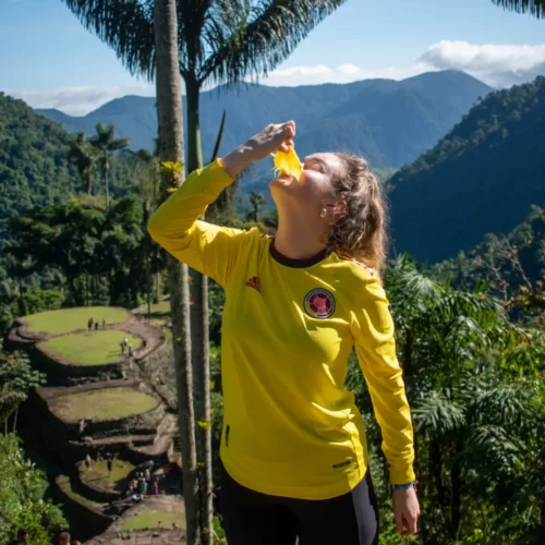 Hermosa vista a de la ciudad perdida en la sierra nevada de santa marta un lugar lleno de cultura, historia y tradición ancestral.